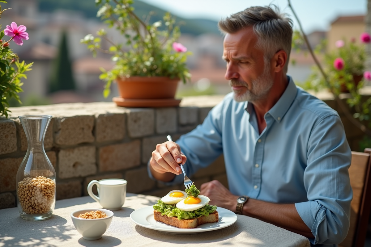 Homme dégustant un toast à l